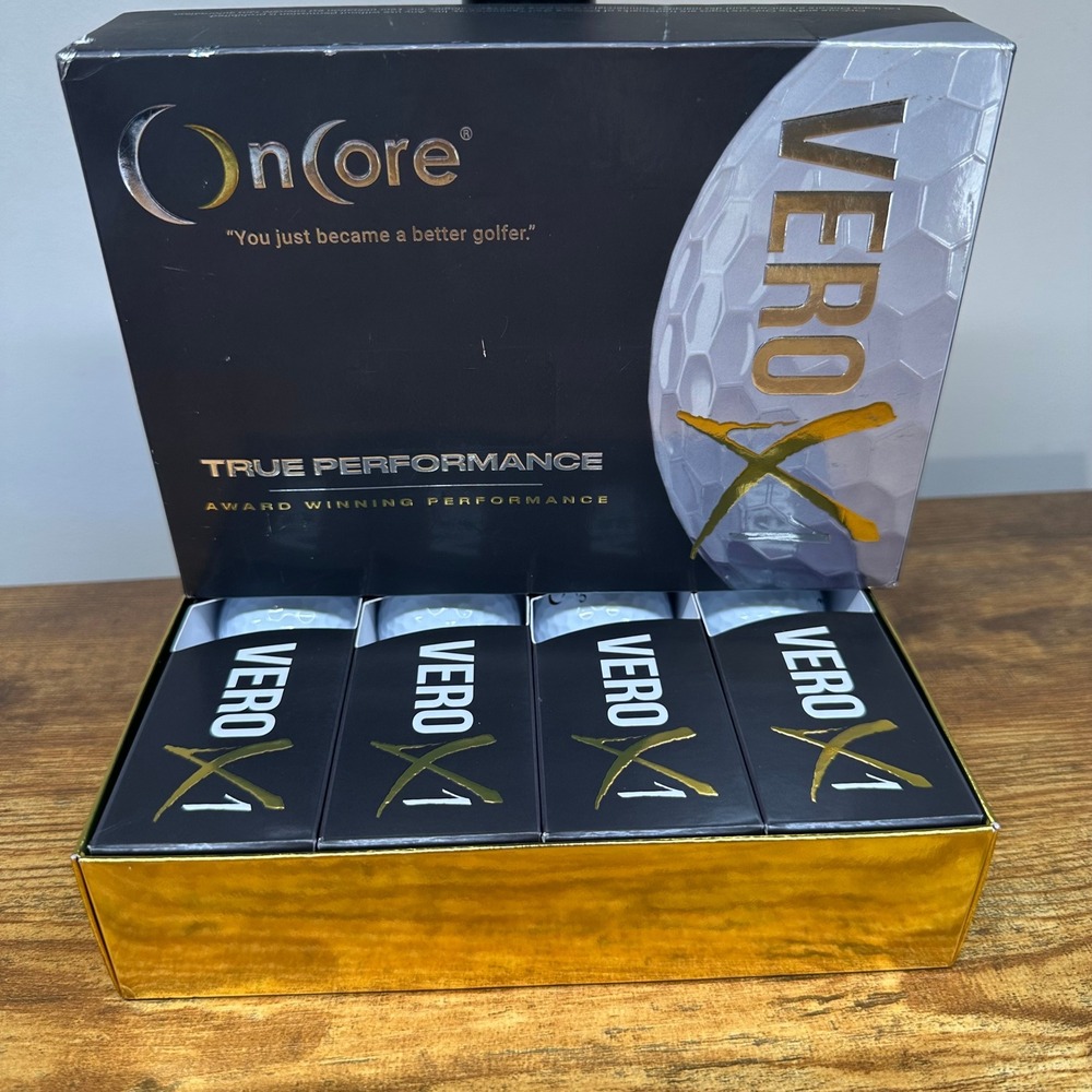 OnCore VERO X1 Golf Balls White 4-Piece Tour Performance 1 Dozen 12 Balls